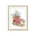Picture of Red Shoe Garden  _GroupedProduct_Rectangle_Portrait_Framed_Matted_