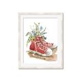 Picture of Red Shoe Garden  _GroupedProduct_Rectangle_Portrait_Framed_Matted_