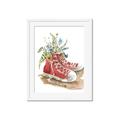 Picture of Red Shoe Garden  _GroupedProduct_Rectangle_Portrait_Framed_Matted_