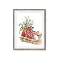 Picture of Red Shoe Garden  _GroupedProduct_Rectangle_Portrait_Framed_Matted_
