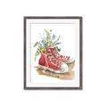 Picture of Red Shoe Garden  _GroupedProduct_Rectangle_Portrait_Framed_Matted_