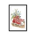 Picture of Red Shoe Garden  _GroupedProduct_Rectangle_Portrait_Framed_Matted_