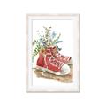 Picture of Red Shoe Garden  _GroupedProduct_Rectangle_Portrait_Framed_Matted_