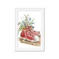 Picture of Red Shoe Garden  _GroupedProduct_Rectangle_Portrait_Framed_Matted_