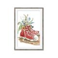 Picture of Red Shoe Garden  _GroupedProduct_Rectangle_Portrait_Framed_Matted_