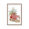 Picture of Red Shoe Garden  _GroupedProduct_Rectangle_Portrait_Framed_Matted_
