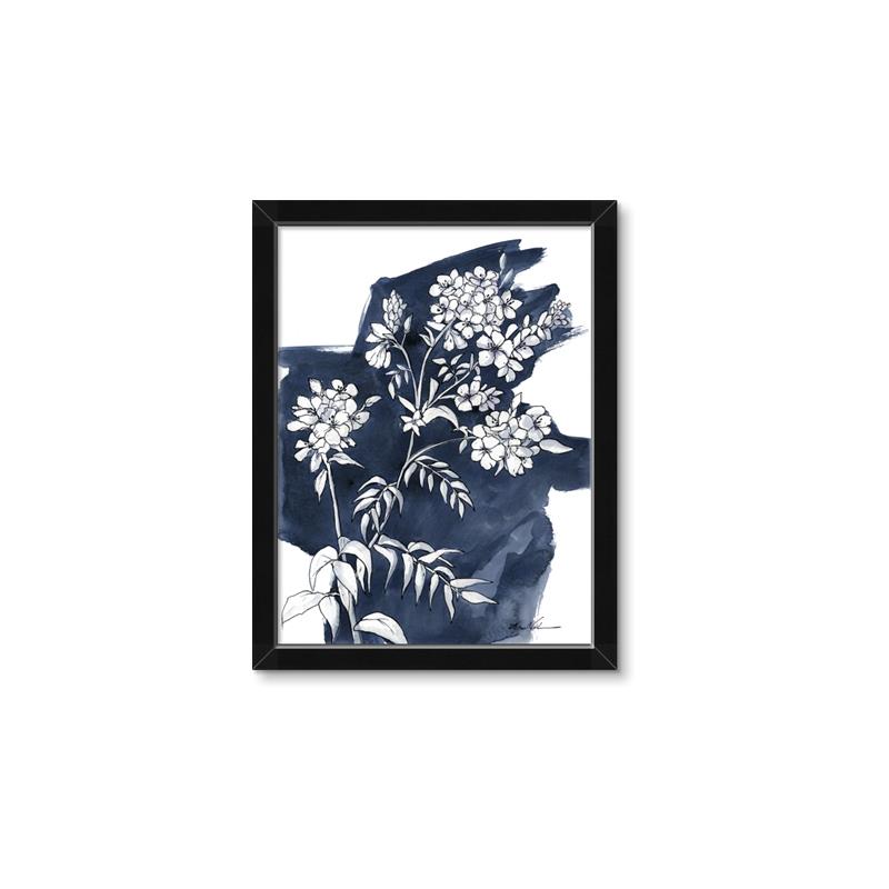 Picture of White fower on blue bkg _GroupedProduct_Rectangle_Portrait_Framed_Matted_
