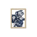 Picture of White fower on blue bkg _GroupedProduct_Rectangle_Portrait_Framed_Matted_