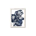 Picture of White fower on blue bkg _GroupedProduct_Rectangle_Portrait_Framed_Matted_