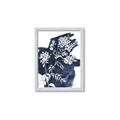Picture of White fower on blue bkg _GroupedProduct_Rectangle_Portrait_Framed_Matted_