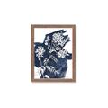 Picture of White fower on blue bkg _GroupedProduct_Rectangle_Portrait_Framed_Matted_