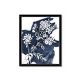 Picture of White fower on blue bkg _GroupedProduct_Rectangle_Portrait_Framed_Matted_
