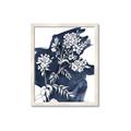 Picture of White fower on blue bkg _GroupedProduct_Rectangle_Portrait_Framed_Matted_