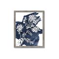 Picture of White fower on blue bkg _GroupedProduct_Rectangle_Portrait_Framed_Matted_