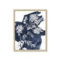 Picture of White fower on blue bkg _GroupedProduct_Rectangle_Portrait_Framed_Matted_