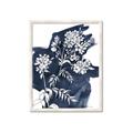 Picture of White fower on blue bkg _GroupedProduct_Rectangle_Portrait_Framed_Matted_