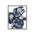 Picture of White fower on blue bkg _GroupedProduct_Rectangle_Portrait_Framed_Matted_
