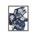 Picture of White fower on blue bkg _GroupedProduct_Rectangle_Portrait_Framed_Matted_