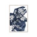 Picture of White fower on blue bkg _GroupedProduct_Rectangle_Portrait_Framed_Matted_