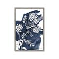 Picture of White fower on blue bkg _GroupedProduct_Rectangle_Portrait_Framed_Matted_