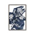 Picture of White fower on blue bkg _GroupedProduct_Rectangle_Portrait_Framed_Matted_