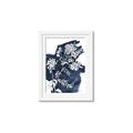Picture of White fower on blue bkg _GroupedProduct_Rectangle_Portrait_Framed_Matted_