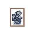 Picture of White fower on blue bkg _GroupedProduct_Rectangle_Portrait_Framed_Matted_