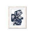 Picture of White fower on blue bkg _GroupedProduct_Rectangle_Portrait_Framed_Matted_