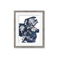 Picture of White fower on blue bkg _GroupedProduct_Rectangle_Portrait_Framed_Matted_