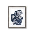 Picture of White fower on blue bkg _GroupedProduct_Rectangle_Portrait_Framed_Matted_