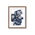 Picture of White fower on blue bkg _GroupedProduct_Rectangle_Portrait_Framed_Matted_