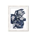 Picture of White fower on blue bkg _GroupedProduct_Rectangle_Portrait_Framed_Matted_