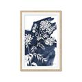 Picture of White fower on blue bkg _GroupedProduct_Rectangle_Portrait_Framed_Matted_