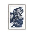 Picture of White fower on blue bkg _GroupedProduct_Rectangle_Portrait_Framed_Matted_