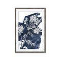 Picture of White fower on blue bkg _GroupedProduct_Rectangle_Portrait_Framed_Matted_