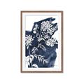 Picture of White fower on blue bkg _GroupedProduct_Rectangle_Portrait_Framed_Matted_