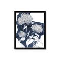 Picture of Hydrangea flower on blue bkg _GroupedProduct_Rectangle_Portrait_Framed_Matted_