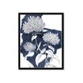 Picture of Hydrangea flower on blue bkg _GroupedProduct_Rectangle_Portrait_Framed_Matted_