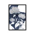 Picture of Hydrangea flower on blue bkg _GroupedProduct_Rectangle_Portrait_Framed_Matted_