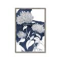 Picture of Hydrangea flower on blue bkg _GroupedProduct_Rectangle_Portrait_Framed_Matted_