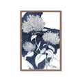 Picture of Hydrangea flower on blue bkg _GroupedProduct_Rectangle_Portrait_Framed_Matted_