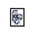 Picture of Hydrangea flower on blue bkg _GroupedProduct_Rectangle_Portrait_Framed_Matted_