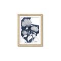 Picture of Hydrangea flower on blue bkg _GroupedProduct_Rectangle_Portrait_Framed_Matted_