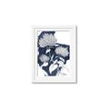 Picture of Hydrangea flower on blue bkg _GroupedProduct_Rectangle_Portrait_Framed_Matted_