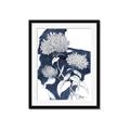 Picture of Hydrangea flower on blue bkg _GroupedProduct_Rectangle_Portrait_Framed_Matted_