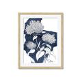 Picture of Hydrangea flower on blue bkg _GroupedProduct_Rectangle_Portrait_Framed_Matted_