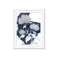 Picture of Hydrangea flower on blue bkg _GroupedProduct_Rectangle_Portrait_Framed_Matted_