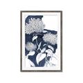 Picture of Hydrangea flower on blue bkg _GroupedProduct_Rectangle_Portrait_Framed_Matted_