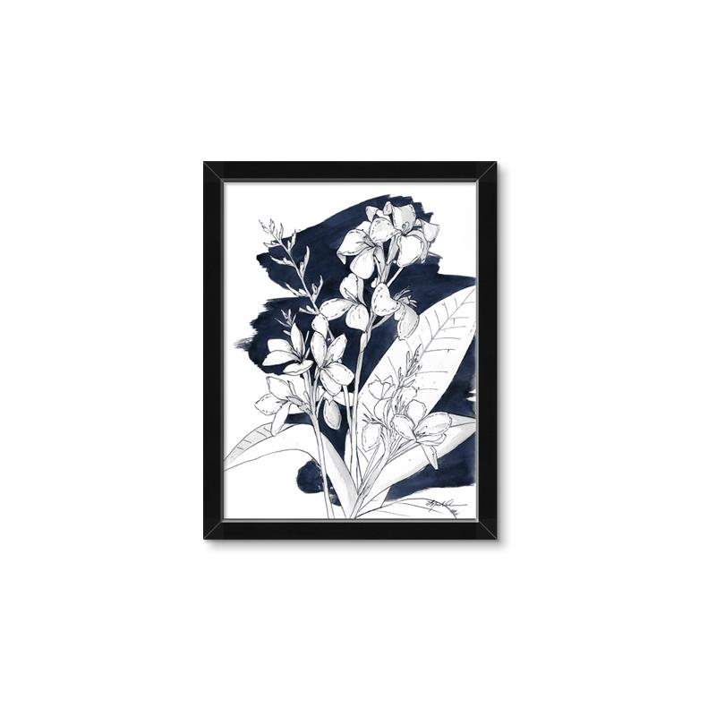 Picture of Blue & White Flower I  _GroupedProduct_Rectangle_Portrait_Framed_Matted_