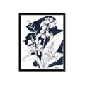 Picture of Blue & White Flower I  _GroupedProduct_Rectangle_Portrait_Framed_Matted_
